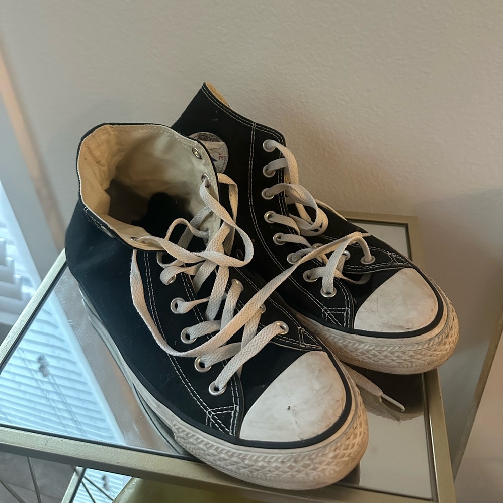 Black and White High-Top Converse